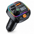 WIWU MP3 Car 20W – Bluetooth FM Transmitter me Karikim të Shpejtë USB-A + USB-C, RGB dhe Hands-Free Calls